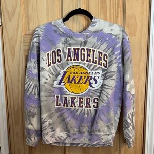 Hybrid Apparel Los Angeles Lakers Tie-Dye Crewneck & Sweats